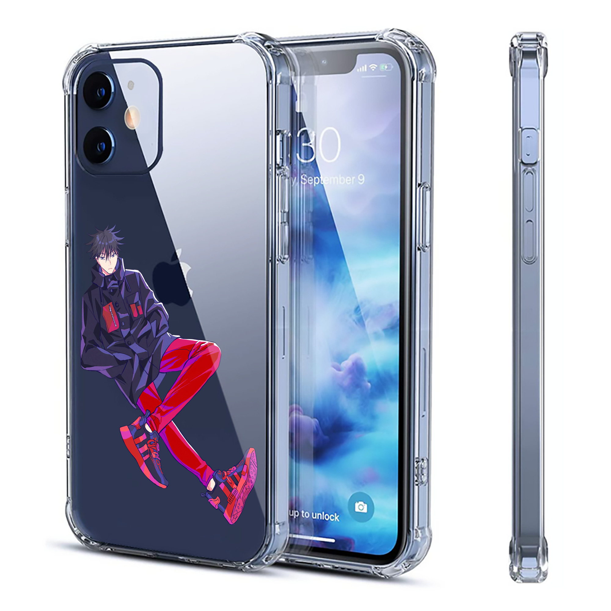 （画像用） 呪術廻戦 Jujutsu Kaisen 【iPhone 12シリーズ対応】透明スマホケース（クリアソフトケース）